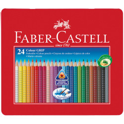 Matite colorate Colour Grip - acquerellabili - Faber-Castell - astuccio in metallo 24 pezzi
