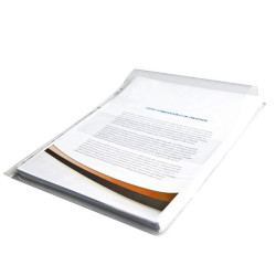 Buste forate con soffietto e patella - spessore 25 mm - liscio - 21 x 30 cm - trasparente - Starline