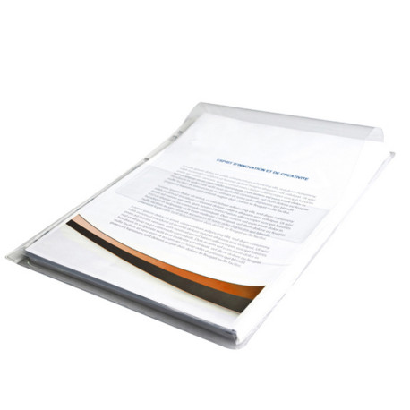 Buste forate con soffietto e patella - spessore 25 mm - liscio - 21 x 30 cm - trasparente - Starline