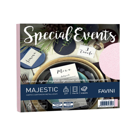 Busta Special Events - 170 x 170 mm - 120 gr - rosa - Favini - conf. 10 buste