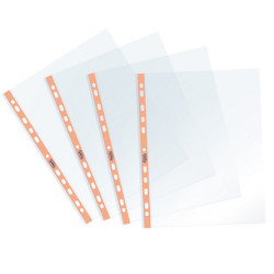 Buste forate Pastel - c/ banda - liscia - 22 x 30 cm - arancio - Favorit - conf. 25 pezzi