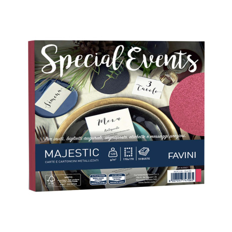 Busta Special Events - 170 x 170 mm - 120 gr - rosso - Favini - conf. 10 buste