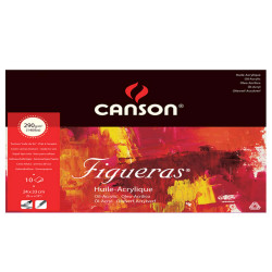 Blocco collato lato corto Figueras - 24x33 cm - 4F - 290 gr - 10 fogli - Canson