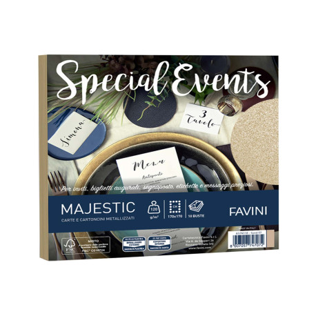 Busta Special Events - 170 x 170 mm - 120 gr - sabbia - Favini - conf. 10 buste