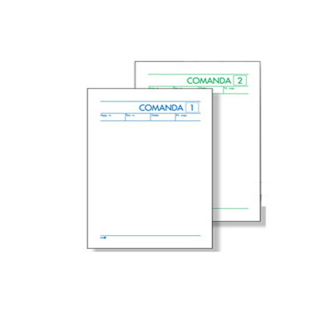 Blocco comande a 7 tagliandi - 10 x 22cm - 25x2cm - 25 fogli x 2 copie ricalcanti - BM