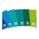 Blasetti One Color MAXI - Taccuino - graffettato - A4 - 21 fogli / 42 pagine - a quadretti - disponibile in colori assortiti - 