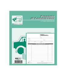 Blocco copia commissioni - 3 copie autoricalcanti - 23 x15 cm - 33 fogli - Edipro