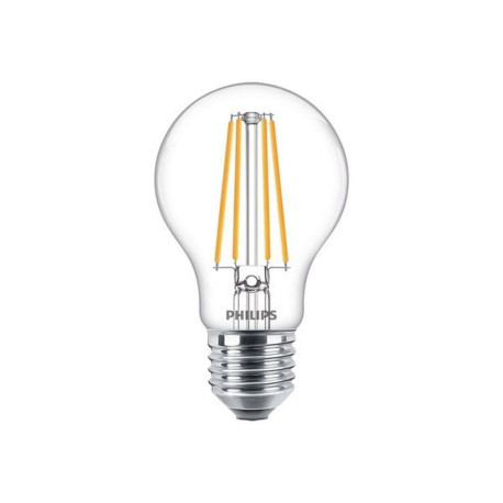 Philips - Lampadina LED - forma: A60 - trasparente finitura - E27 - 8.5 W (equivalente 75 W) - classe E - luce bianca calda - 2