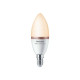 Philips - Lampadina LED - forma: C37 - satinata finitura - E14 - 4.9 W (equivalente 40 W) - classe F - luce bianca da calda a f