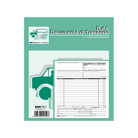Blocco DDT - 33 fogli 3 copie autoricalcanti - 23 x 14,8cm - Edipro