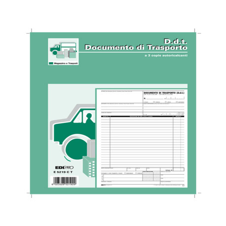 Blocco DDT - 33 fogli 3 copie autoricalcanti - 29,7 x 22cm - Edipro