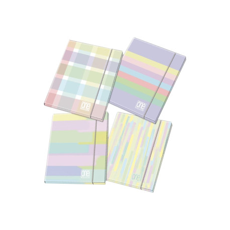 Blasetti One Color PastelPlus - Cartelletta a 3 lembi - larghezza dorsale 12 mm - per A4 - disponibili differenti temi/disegni