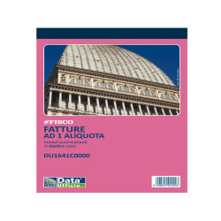 Blocco fatture ad 1 aliquota - 50/2 autoricalcante - 14,8 x 21 cm - DU1641C0000 - Data Ufficio
