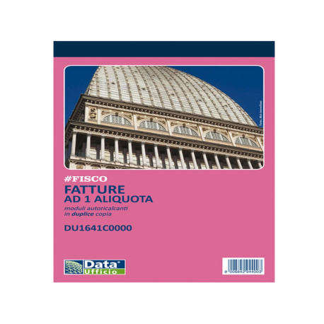 Blocco fatture ad 1 aliquota - 50/2 autoricalcante - 14,8 x 21 cm - DU1641C0000 - Data Ufficio