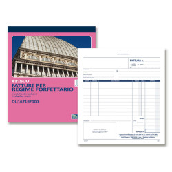 Blocco fatture per regime forfettario - 50/50 - copie autoric. - 21,5 x 14,8 cm - DU1671RF000 - Data Ufficio
