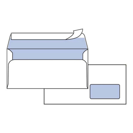 Pigna EDERA STRIP - Busta - 110 x 230 mm - a portafoglio - apertura laterale - 1 finestra - rivestimento a colori - pacco da 25