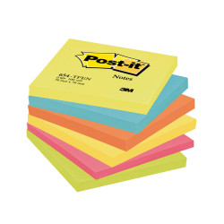 Blocco foglietti Colori Energy - 654-TFEN - 76 x 76 mm - 72 gr - colori assortiti - 100 fogli - Post-it