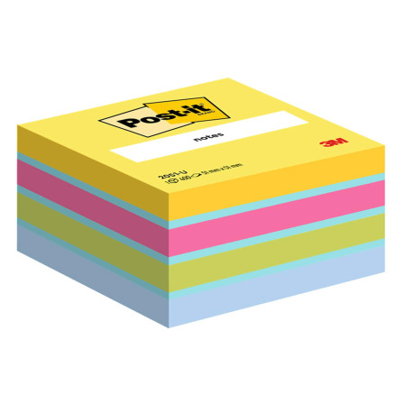 Blocco foglietti Minicubo - 2051-U - 51 x 51 mm - 72 gr - colori assortiti - 400 fogli - Post-it