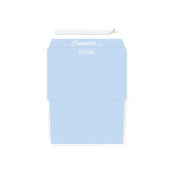 Pigna Silver 90 Strip - Busta - 120 x 180 mm - a portafoglio - apertura laterale - autoadesiva - bianco - pacco da 500