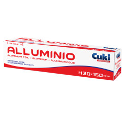 Roll alluminio - astuccio con seghetto - H 30 cm x150 mt - Cuki Professional