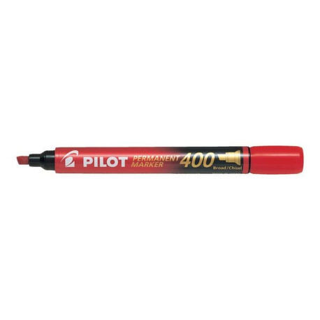 Pilot 400 - Marcatore - permanente - rosso - inchiostro a base olio - 4 mm - larga (pacchetto di 20)