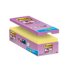 Blocco foglietti Post-it Super Sticky - 654-SSCY-VP16-EU - 76 x 76 mm - giallo Canary - 90 fogli - Post-it - conf. 16 blocchi