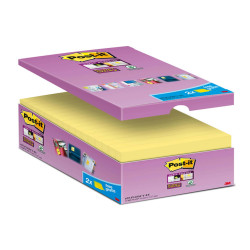 Blocco foglietti Post-it Super Sticky - 655-SSCY-VP16-EU - 76 x 127 mm - giallo Canary - 90 fogli - Post-it - conf. 16 blocchi