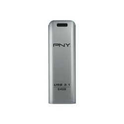 PNY Elite Steel - Chiavetta USB - 64 GB - USB 3.1