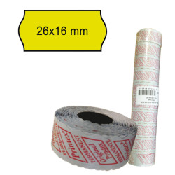 Rotolo da 1000 etichette a onda per Printex Smart 16/2616 e Z Maxi 6/2616 - 26x16 mm - adesivo permanente - giallo - Printex - 