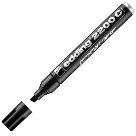 Marcatore permanente Edding 2200c - punta a scalpello - 1,5 - 5,0 mm - nero - Edding