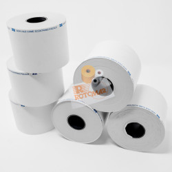 Rotolo per bilancia - carta termica adesiva BPA free FSC - 60 mm x 38 mt - diametro esterno 82 mm - 55 gr - anima 25 mm - Rotom