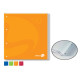 Blocco notes BM90 - A4 - collato lato lungo - quadretti 4mm - 50fg - 90gr - 4fori - copertina 250gr - BM