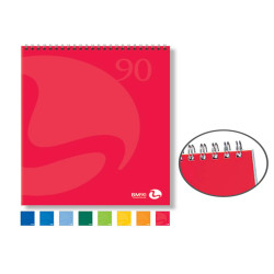Blocco notes Color - spiralato lato corto - 5mm - 90gr - 50 fogli - BM