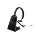 Jabra Evolve 65 TE Mono - Cuffie con microfono - over ear - Bluetooth - senza fili - USB-A tramite adattatore Bluetooth - isola