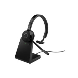 Jabra Evolve 65 TE Mono - Cuffie con microfono - over ear - Bluetooth - senza fili - USB-A tramite adattatore Bluetooth - isola