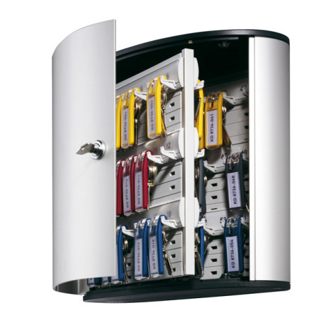 Cassetta portachiavi da parete Key Box - 30,2 x 11,8 x 28 cm - 54 posti - grigio - Durable