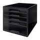 Cassettiera Drawer Cabinet Cube 5 - 28,7 x 27 x 36,3 cm - nero - Leitz