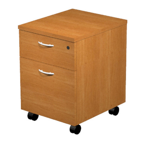 Cassettiera Easy - 1 cassetto + 1 classificatore - con ruote - 41,8 x 52 x 59,5 cm - faggio