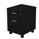 Cassettiera Easy - 1 cassetto + 1 classificatore - con ruote - 41,8 x 52 x 59,5 cm - nero venato