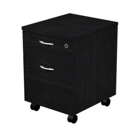 Cassettiera Easy - 1 cassetto + 1 classificatore - con ruote - 41,8 x 52 x 59,5 cm - nero venato