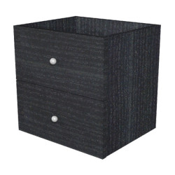 Cassettiera per casellario Rainbow - 2 cassetti - 32,5x28,8x32,5 cm - nero venato