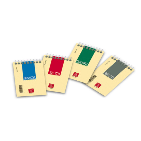 Blocco Pignastyl spiralato - A7 -   80 x 120mm - 80gr - 60 fogli - 5mm - Pigna