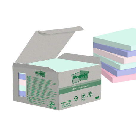 Blocco Post-it  Green - 654-1GB - 76 x 76 mm - natural - 100 fogli - Post-it - conf. 6 pezzi