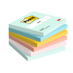 Blocco Post-it - 654-BEA - 76 x 76 mm - colori Beachside - 100 fogli - Post-it - conf. 6 pezzi