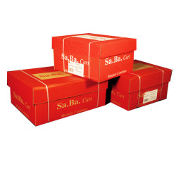 Carta in modulo continuo - 24 x 12 " - 3 copie - 53 gr - piste staccabili - bianco - Sabacart - conf. 750 fogli