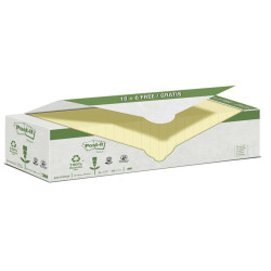 Blocco Post-it - 654-RYP24 - 76 x 76 mm - carta riciclata - giallo - 100 fogli - Post-it - conf. 24 blocchi
