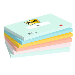 Blocco Post-it - 655-BEA - 76 x 127 mm - colori Beachside - 100 fogli - Post-it - conf. 6 pezzi