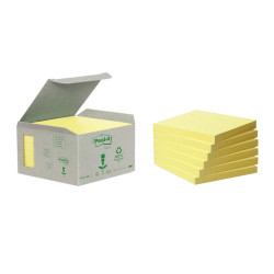 Blocco Post-it Notes Green - 654-1B - 76 x 76 mm - giallo - 100 fogli - riciclabile 100% - Post-it