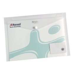 Rexel - Cartelletta portadocumenti - per A4 - capacità 100 fogli - trasparente (pacchetto di 5)