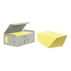 Blocco Post-it Notes Green - 655-1B - 76 x 127 mm - giallo - 100 fogli - riciclato 100% - Post-it